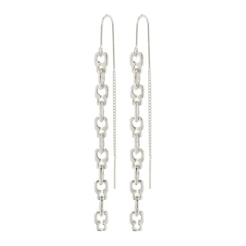 Pilgrim Live Chain Drop Earrings - Silver sold by Boutique with Grace