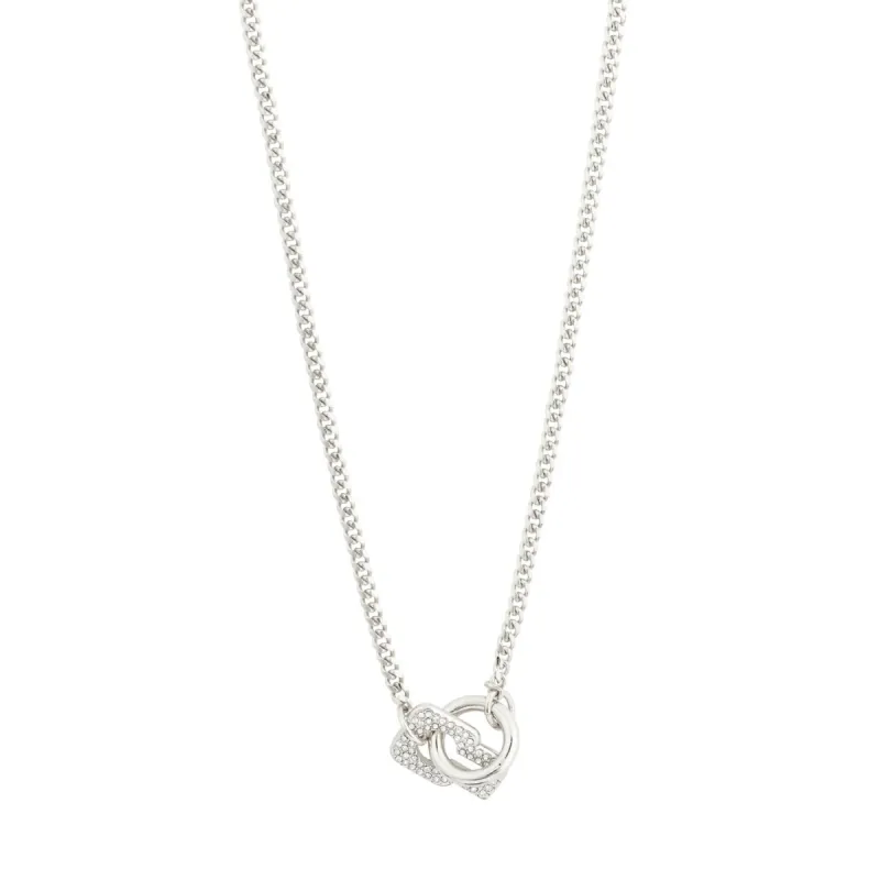 Pilgrim Learn Crystal Pendant Necklace - Silver sold by Boutique with Grace
