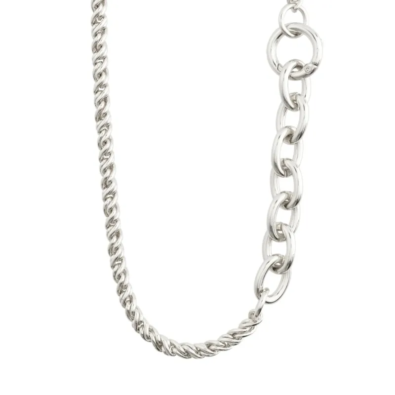 Pilgrim Learn Braided Chain Necklace - Silver sold by Boutique with Grace