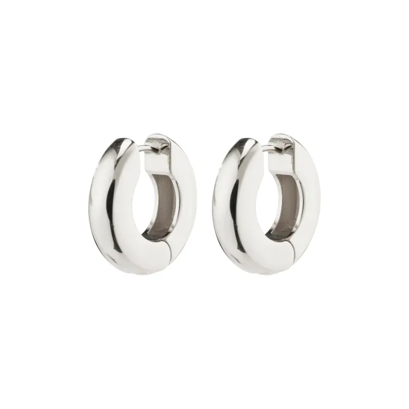 Pilgrim Learn Chunky Hoop Earrings - Silver sold by Boutique with Grace