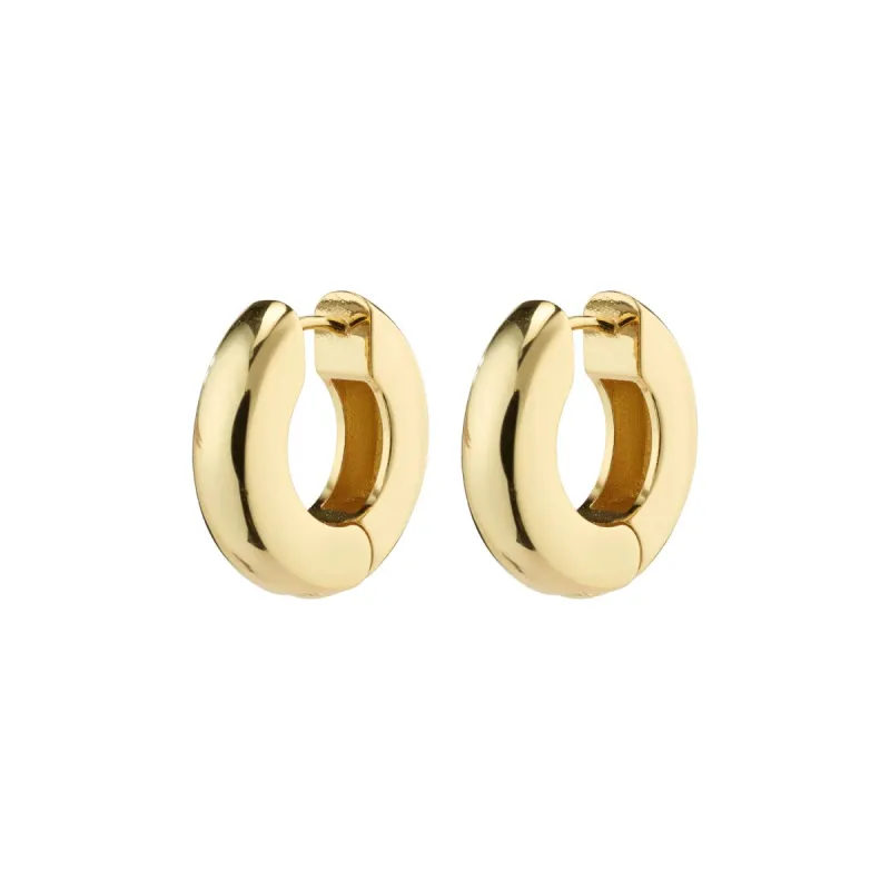 Pilgrim Learn Chunky Hoop Earrings - Gold sold by Boutique with Grace