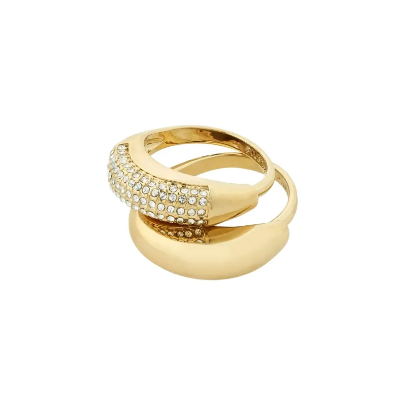 Pilgrim Learn 2 in 1 Ring Set - Gold sold by Boutique with Grace