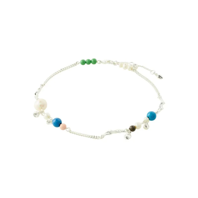 Pilgrim Care Beaded Anklet - Silver sold by Boutique with Grace