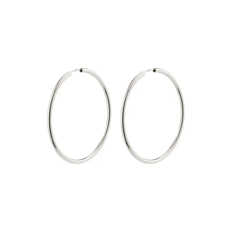 Pilgrim April Medium Hoops - Silver sold by Boutique with Grace