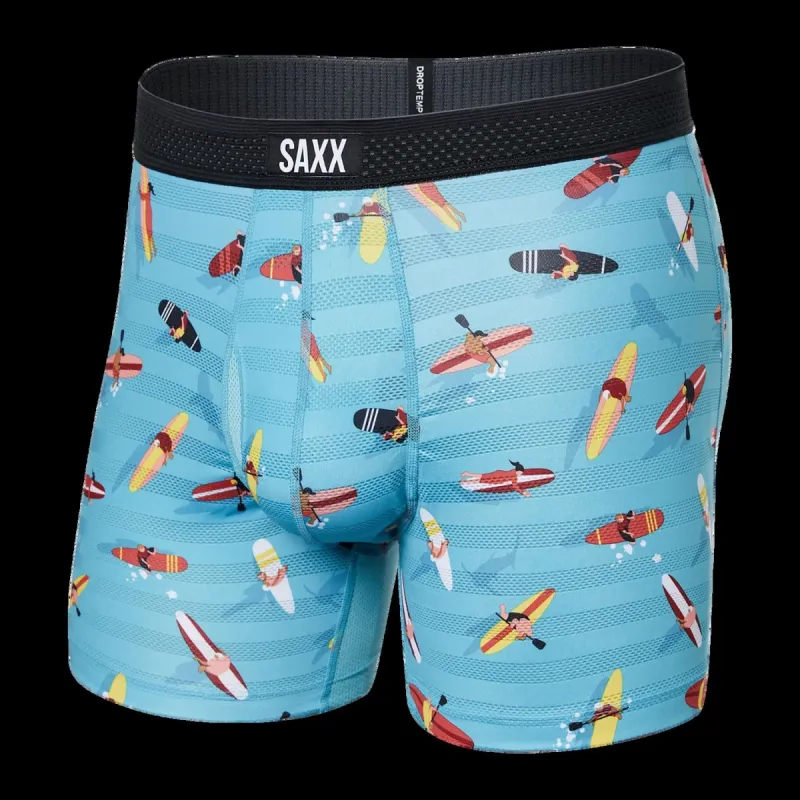 Saxx DropTemp Cooling Mesh Boxer Brief Fly - Paddlers Blue sold by Boutique with Grace
