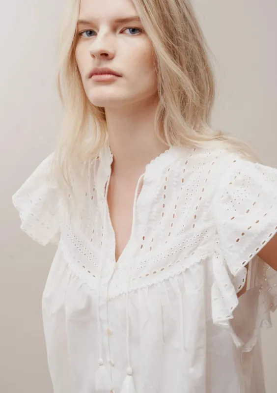 Melissa Nepton Marion Top - Off White sold by Boutique with Grace