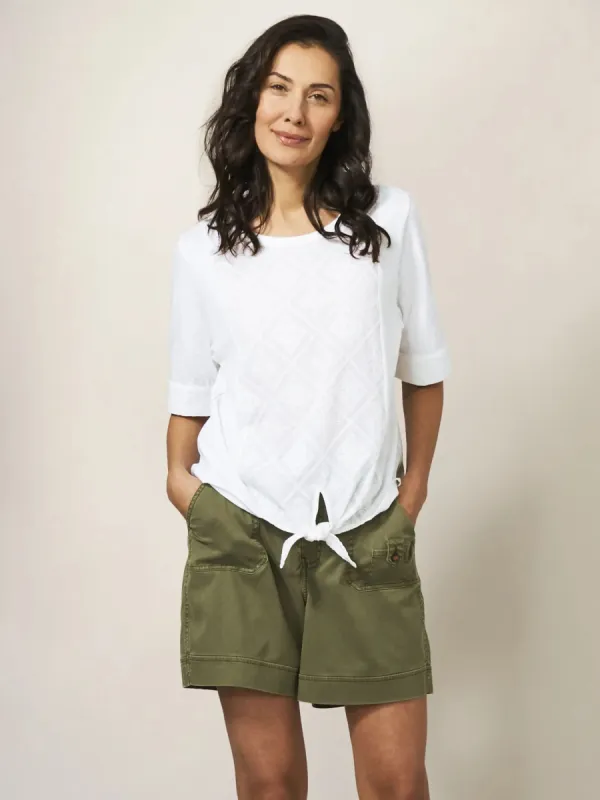 White Stuff Tie Hem Top - Brilliant White sold by Boutique with Grace