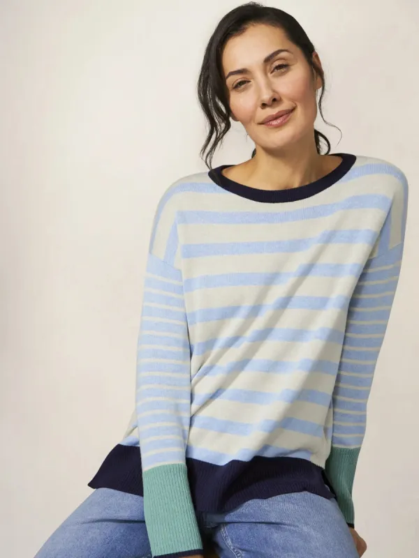 White Stuff Olive Jumper - Blue Multi sold by Boutique with Grace