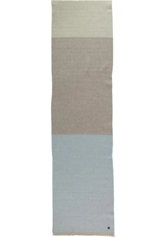 V. Fraas Diagonal Twill Wool Scarf - French Blue sold by Boutique with Grace