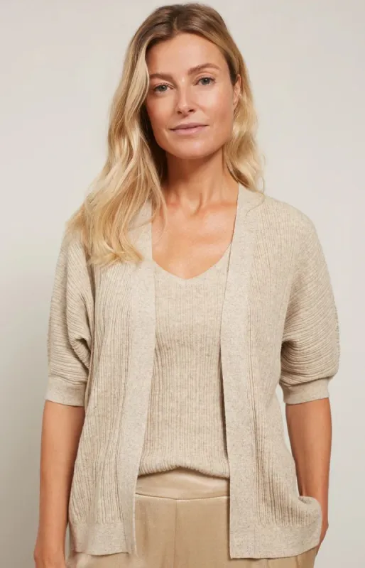 Yaya Rib Stitch Cardigan - Weathered Teak Green sold by Boutique with Grace