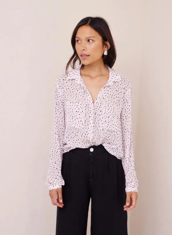 Bella Dahl Button Down Hipster Shirt - Petite Dots made by Boutique with Grace
