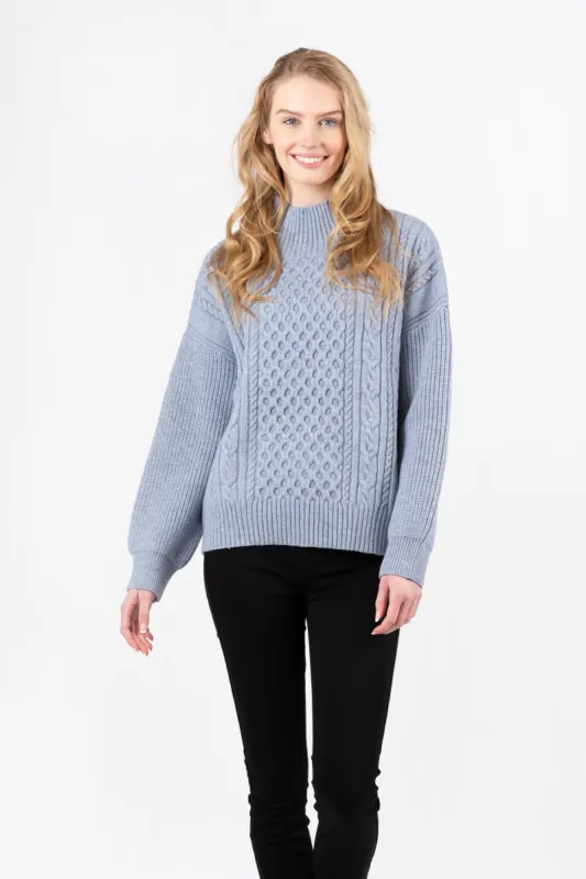 Lyla & Luxe Taryn Turtleneck - Steel Blue sold by Boutique with Grace