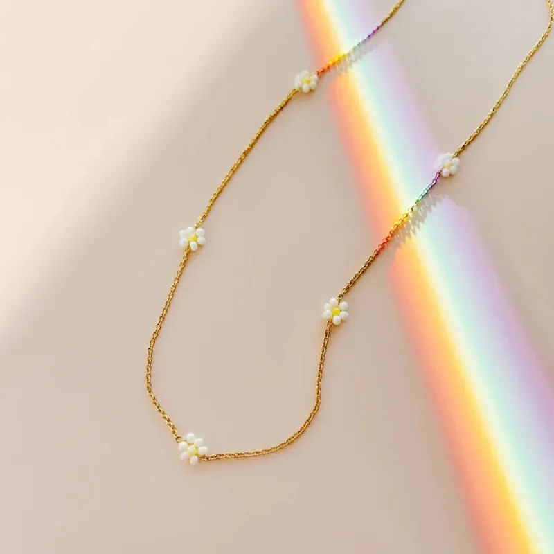 Sugar Blossom Josey Necklace - White/Yellow sold by Boutique with Grace