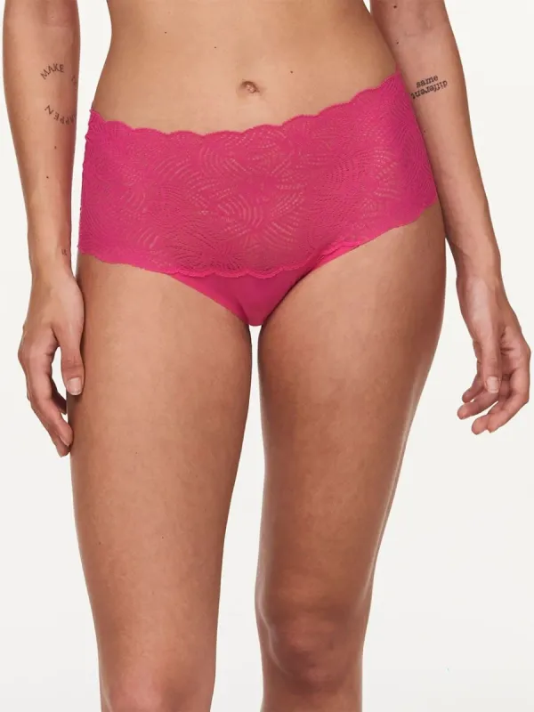 Chantelle Soft Stretch Lace Full Panty - Fuchsia Purple sold by Boutique with Grace