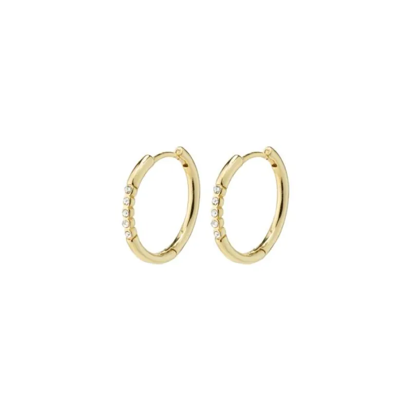 Pilgrim Large Trudy Hoops - Gold sold by Boutique with Grace