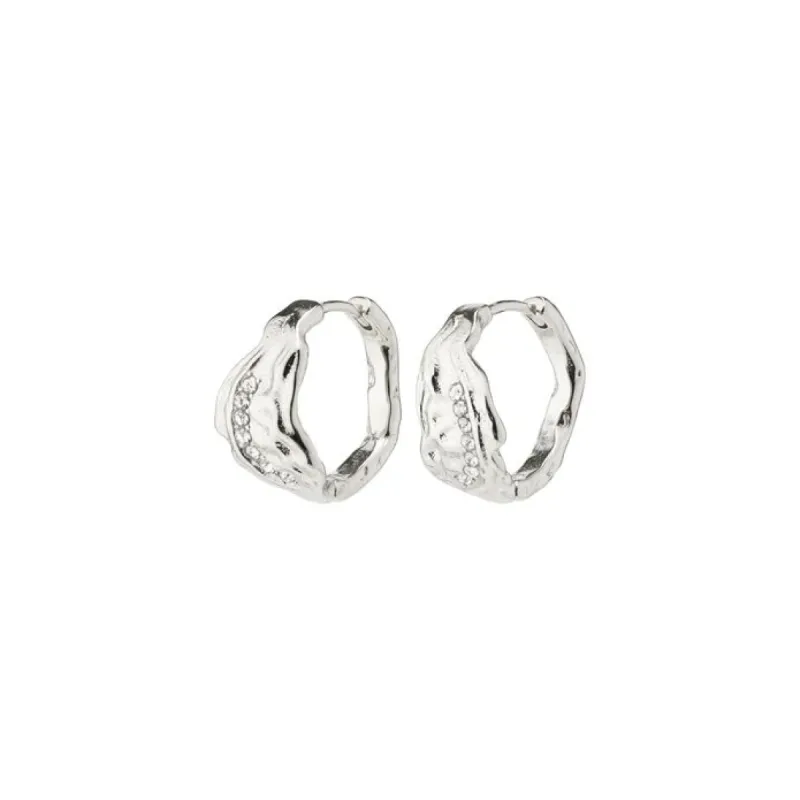 Pilgrim Pia Hoops - Silver sold by Boutique with Grace
