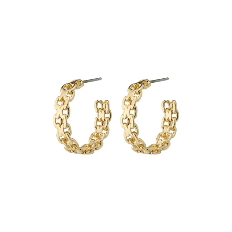 Pilgrim Peace Hoops - Gold sold by Boutique with Grace