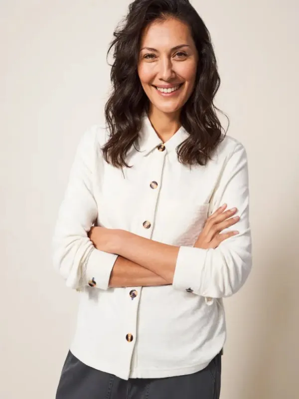 White Stuff Double Cloth Jersey Shirt - Pale Ivory sold by Boutique with Grace