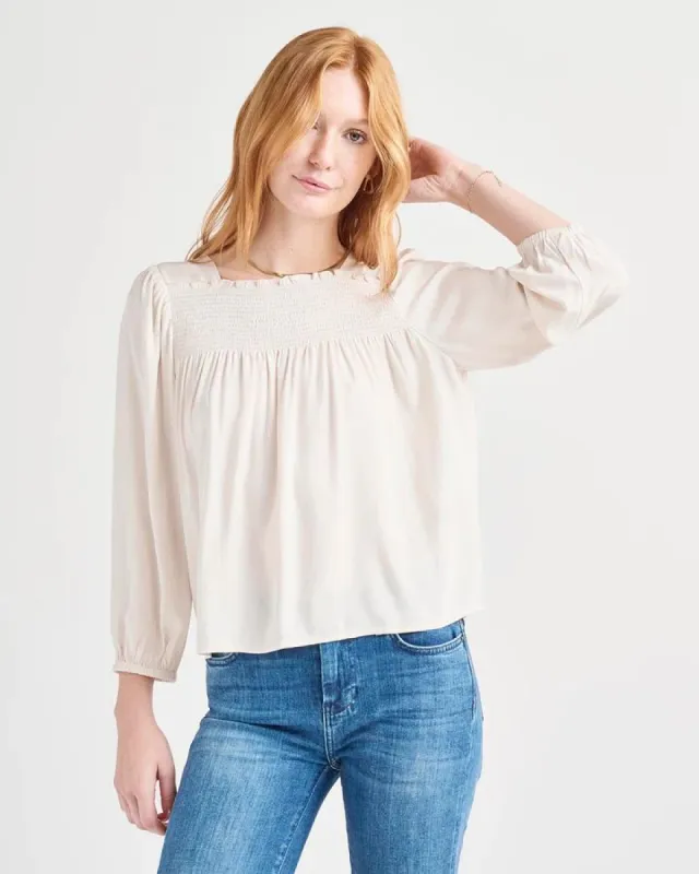 Splendid Kayla Top - White Sand sold by Boutique with Grace