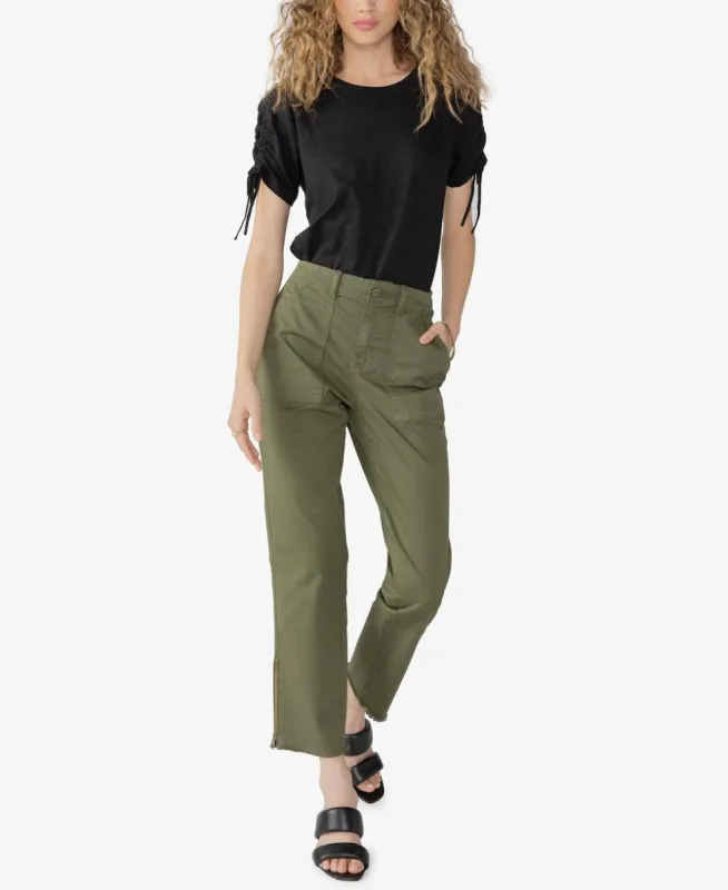 Sanctuary Peek-A-Boo Sleeve Tee - Black sold by Boutique with Grace