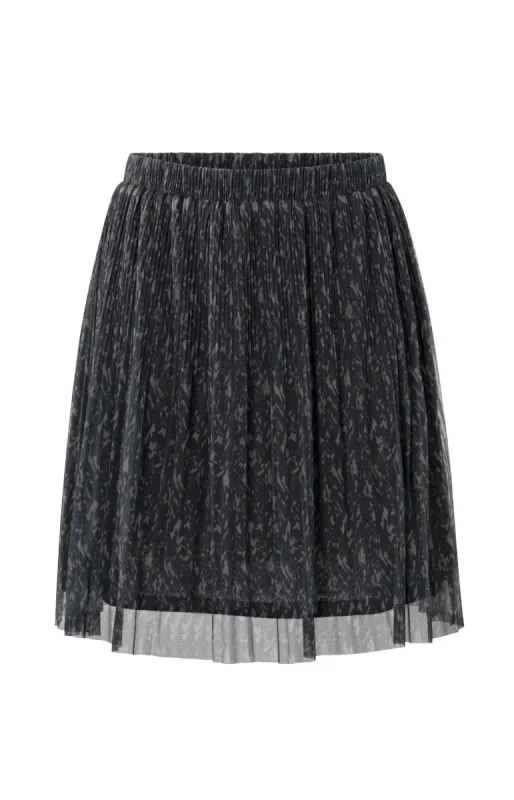 Yaya Printed Mesh Skirt - Blueberry Dessin sold by Boutique with Grace