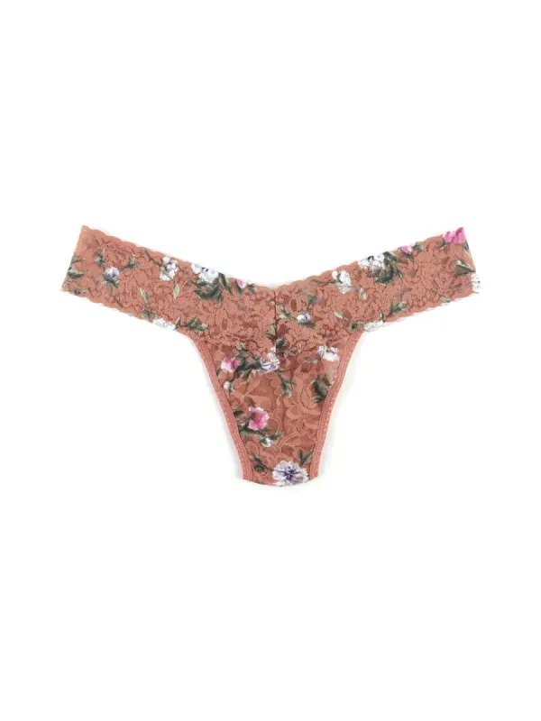 Hanky Panky Low Rise Print Thong - Terracotta Rose sold by Boutique with Grace