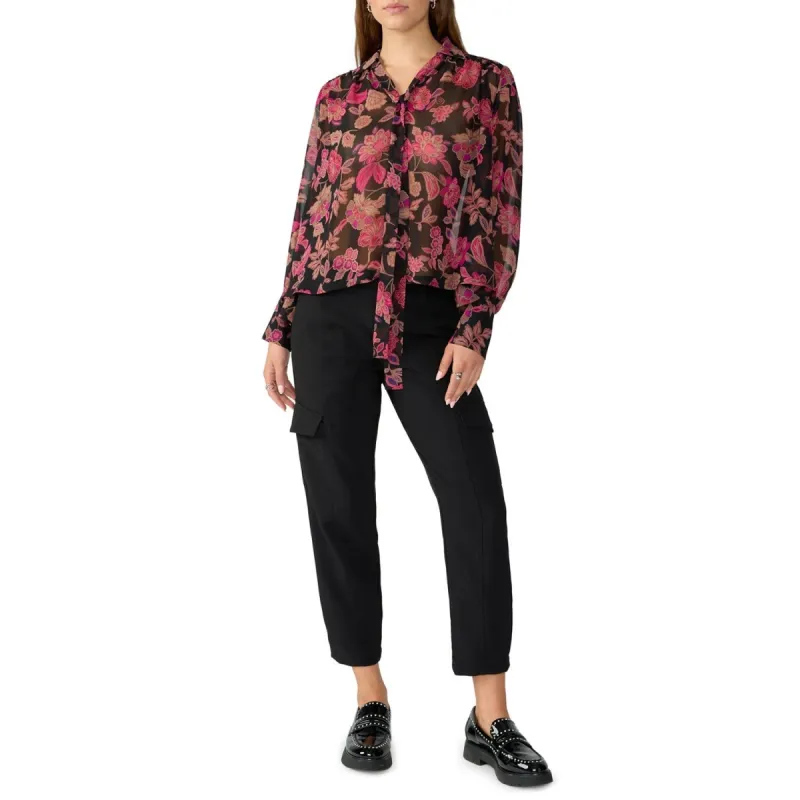 Sanctuary Dazzling Volume Blouse - Cranberry Bloom sold by Boutique with Grace