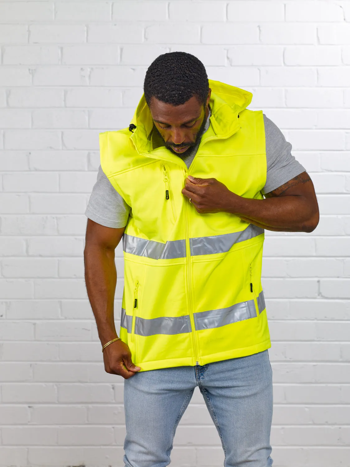 Soft Shell Day/Night Hoodie Vest sold by Brahma product image thumbnail 2