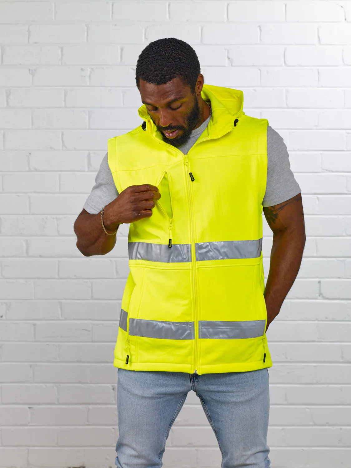 Soft Shell Day/Night Hoodie Vest sold by Brahma product image thumbnail 4