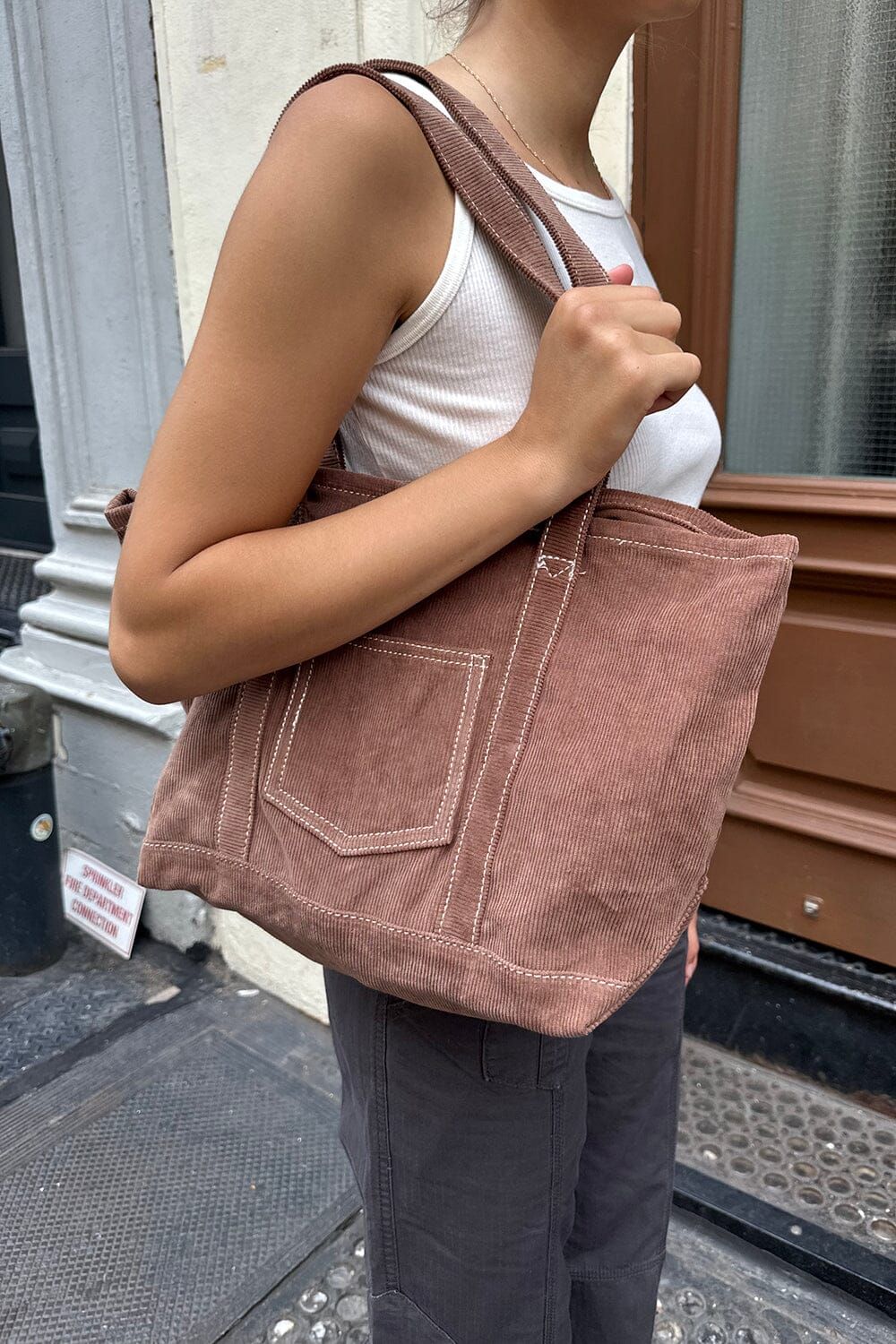 Corduroy Tote Bag sold by Brandy Melville