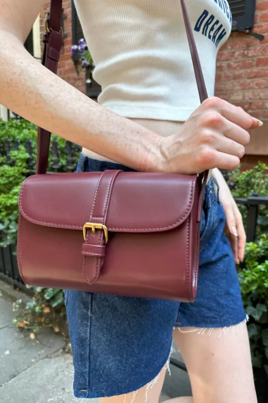 Mini Burgundy Shoulder Bag sold by Brandy Melville