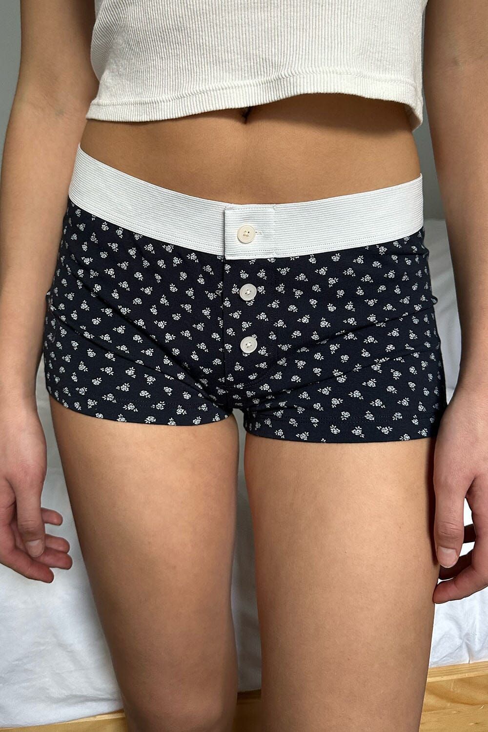 Boyshort Floral Underwear sold by Brandy Melville