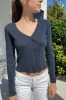 Paige Ruffle Long Sleeve Top sold by Brandy Melville