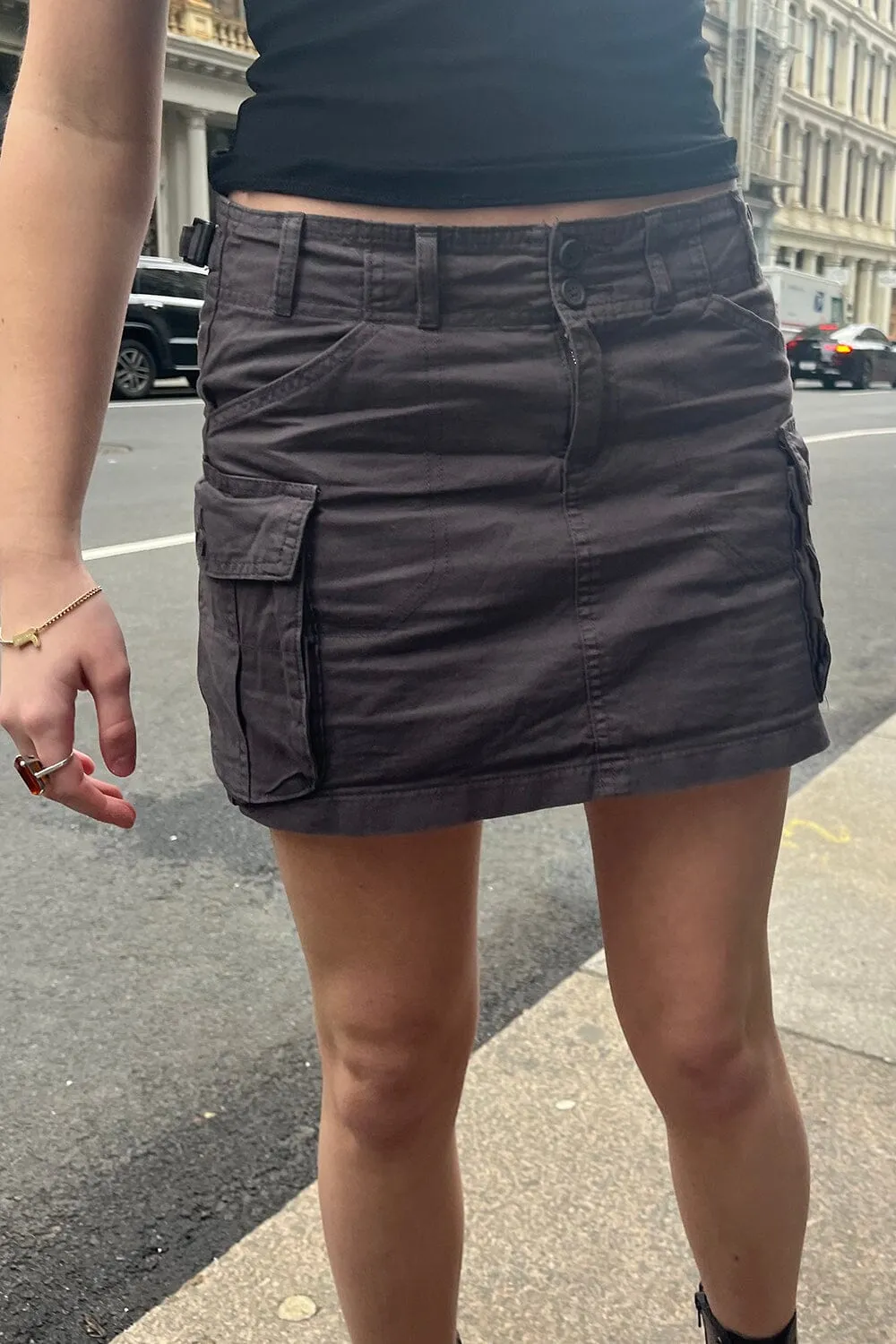 Beverly Buckle Cargo Mini Skirt sold by Brandy Melville product image thumbnail 3