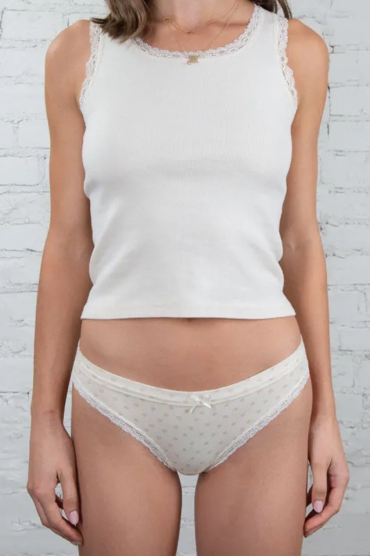 Floral Bow Underwear sold by Brandy Melville