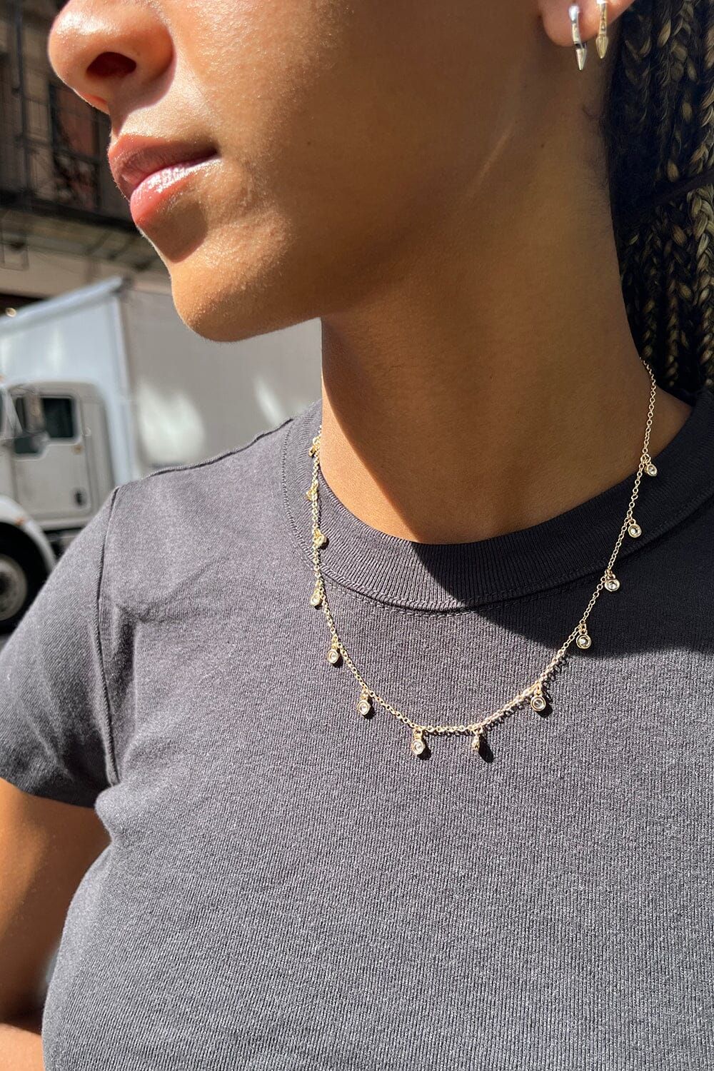 Rhinestone Necklace sold by Brandy Melville