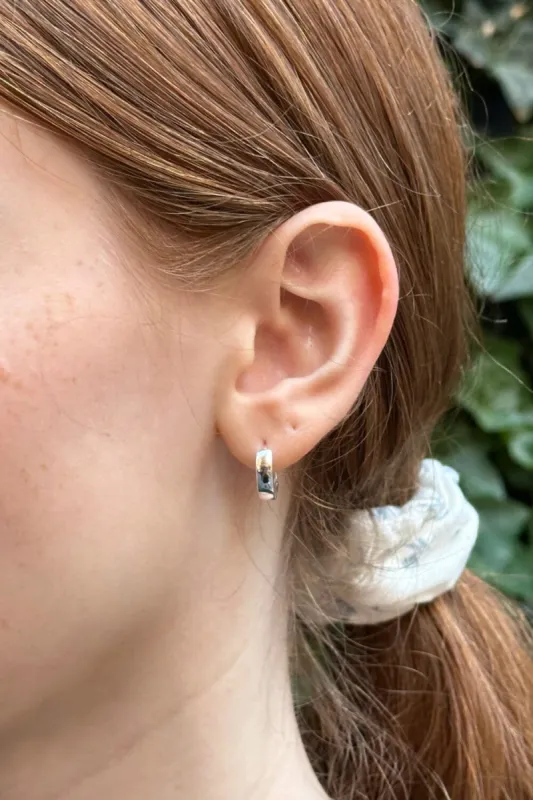 Sterling Silver Mini Hoop Earrings sold by Brandy Melville