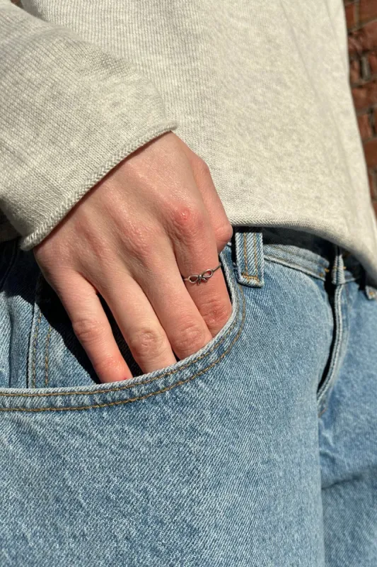 Silver Bow Ring sold by Brandy Melville