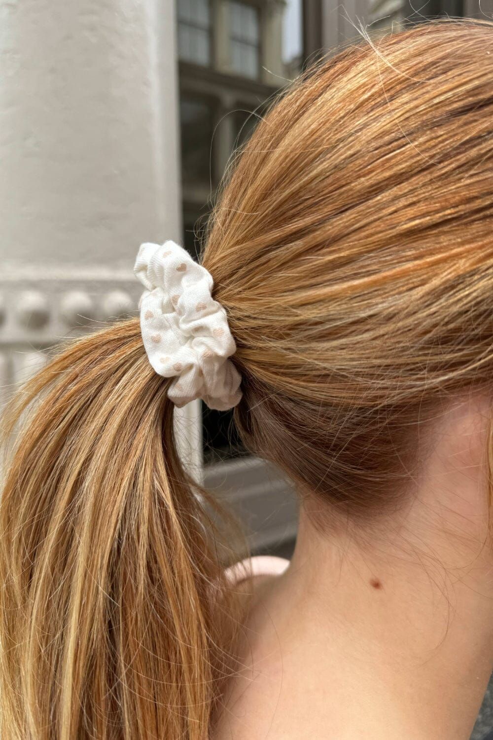 Thin Pink Heart Scrunchie sold by Brandy Melville