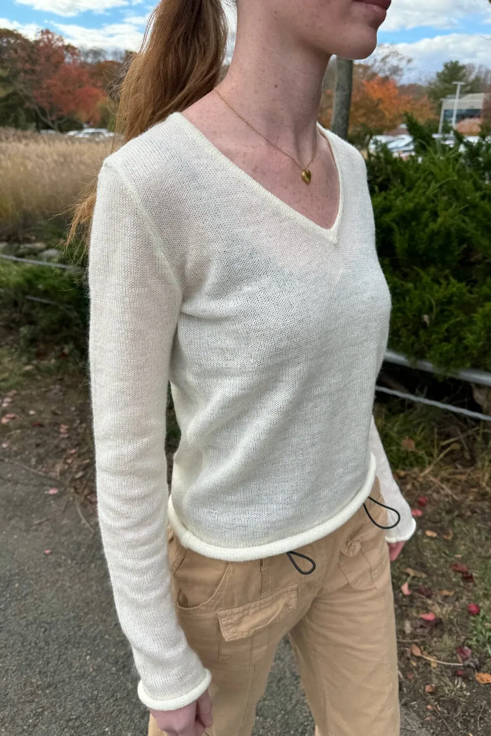 Andi Mohair V-Neck Sweater | Parallel