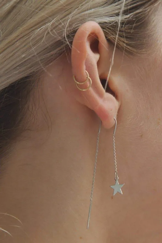 Star Drop Chain Earrings made by Brandy Melville