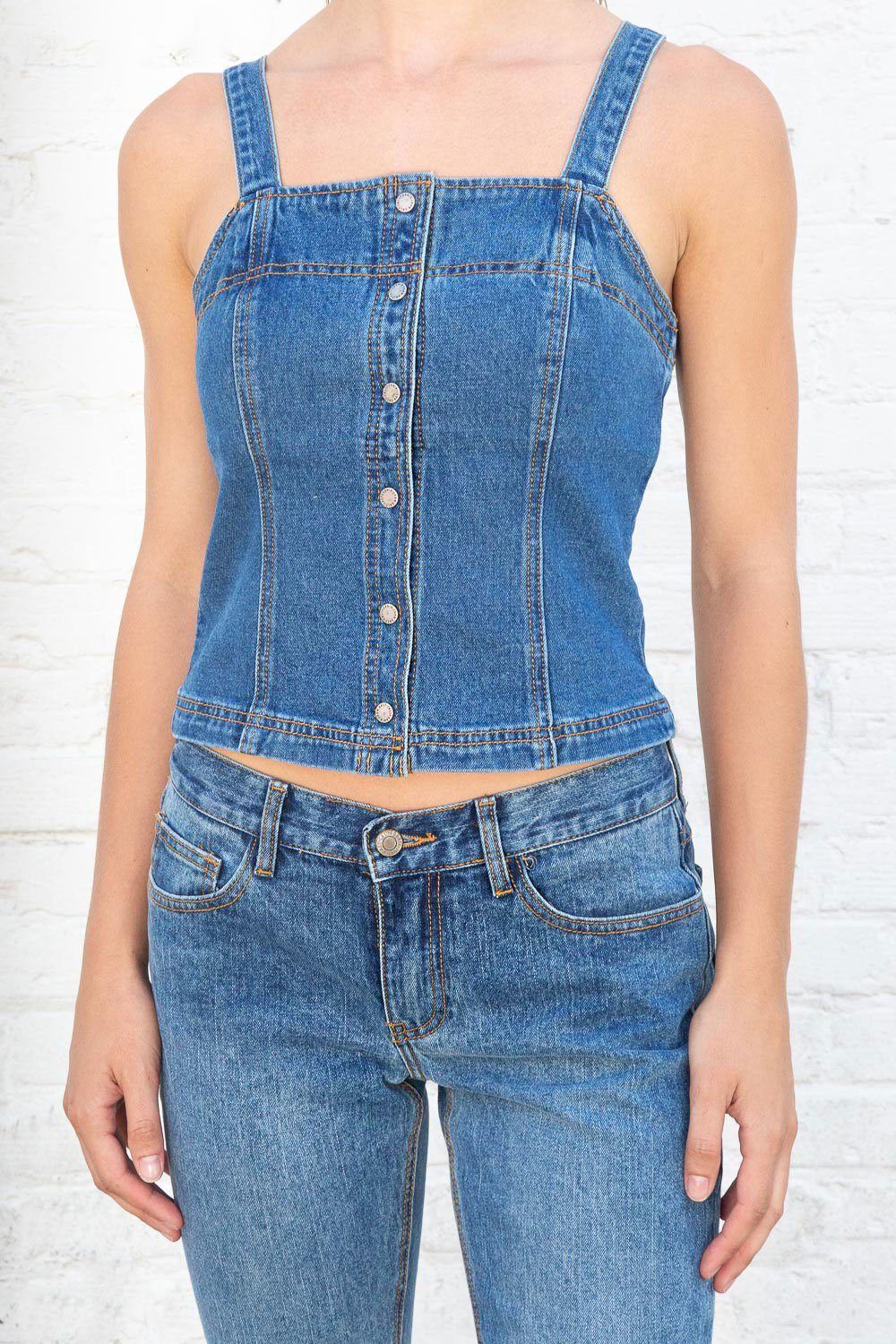 Aria Denim Tank sold by Brandy Melville product image thumbnail 3