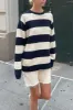 Brianna Cotton Thick Stripe Sweater sold by Brandy Melville