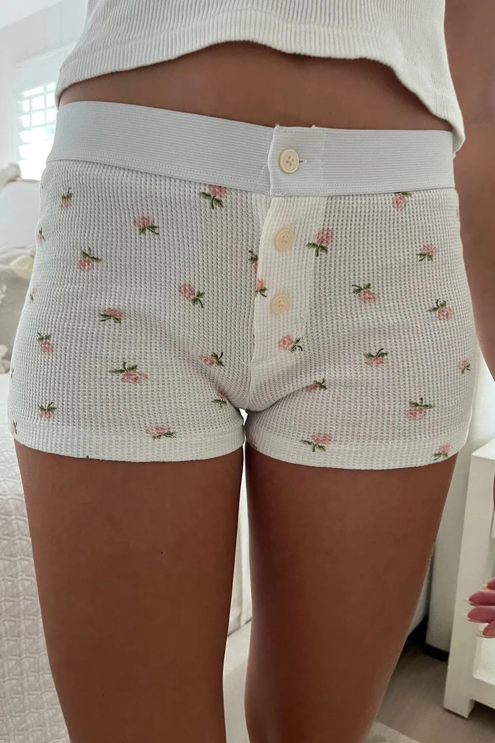 Floral Waffle Boy Short Underwear sold by Brandy Melville product image thumbnail 2