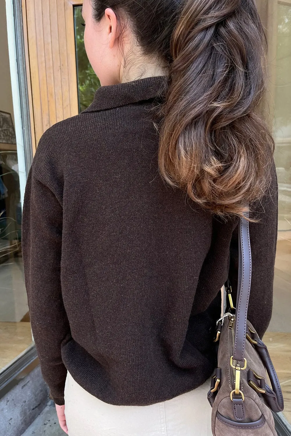 Elise Heavy Wool Cardigan sold by Brandy Melville product image thumbnail 4