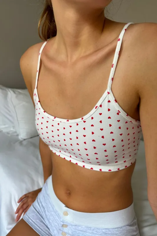 Laney Hearts Bra Top sold by Brandy Melville