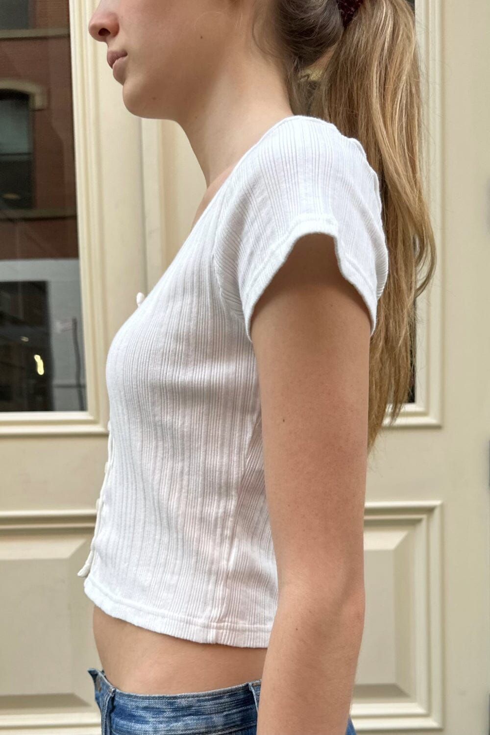 Zelly Ribbed Crop Top sold by Brandy Melville product image thumbnail 3