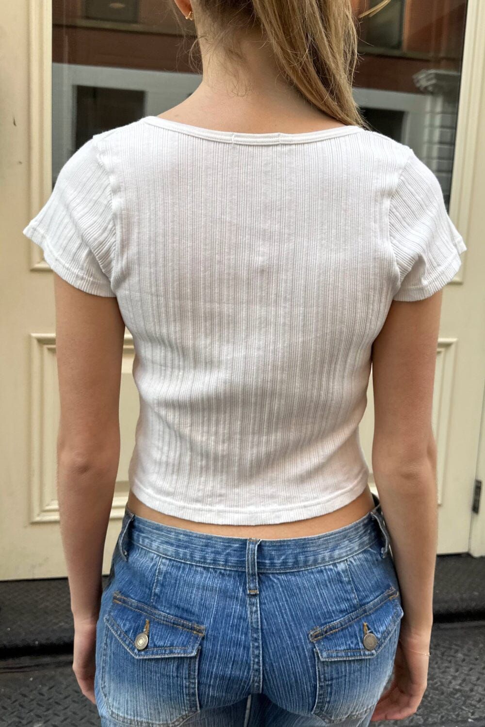 Zelly Ribbed Crop Top sold by Brandy Melville product image thumbnail 4
