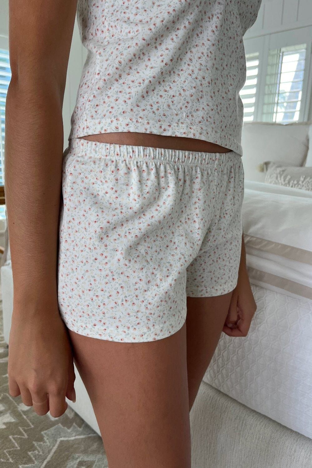 Emery Floral Sweatshorts sold by Brandy Melville