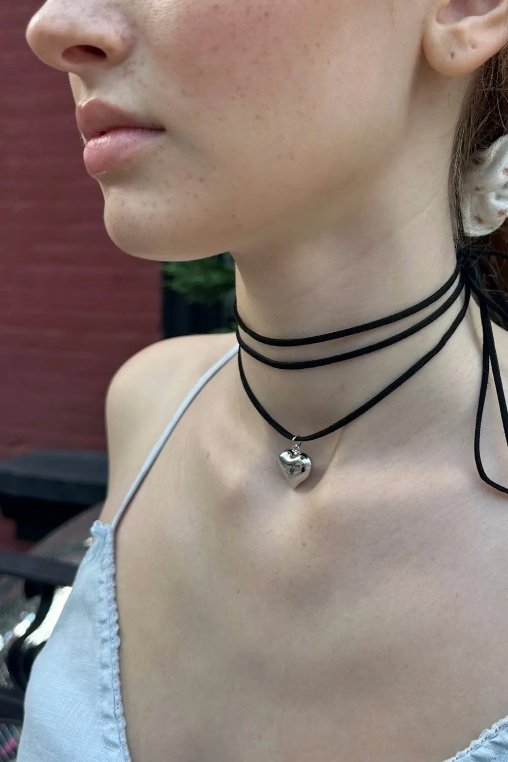 Rope Heart Necklace sold by Brandy Melville